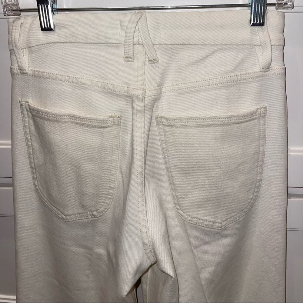 Good American Good Waist Palazzo Crop Pants Ecru 2/26 - Picture 7 of 9